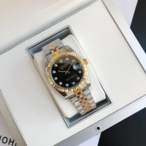 Rolex Datejust 36/28mm RG/SS Jub Black/Dia