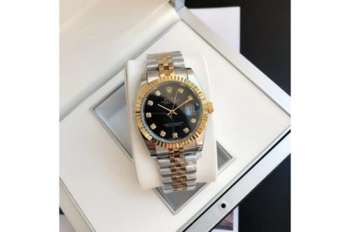 Rolex Datejust 36/28mm RG/SS Jub Black/Dia photo review