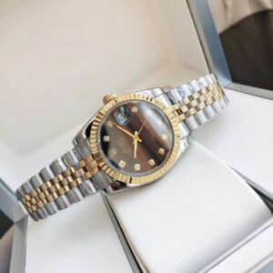 Rolex Datejust 36/28mm RG/SS Jub Black/Dia