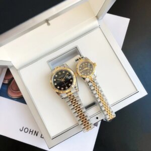 Rolex Datejust 36/28mm RG/SS Jub Black/Dia