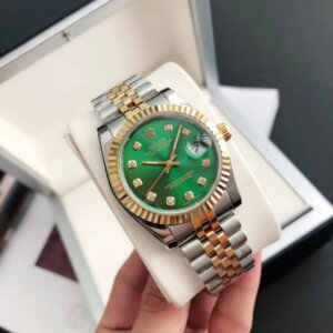 Rolex Datejust 36/28mm RG/SS Jub Green/Dial