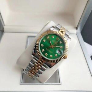 Rolex Datejust 36/28mm RG/SS Jub Green/Dial