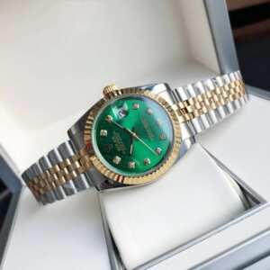 Rolex Datejust 36/28mm RG/SS Jub Green/Dial