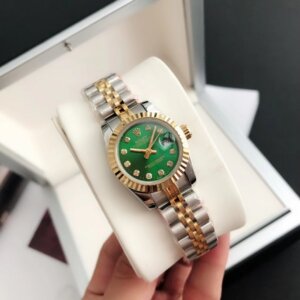 Rolex Datejust 36/28mm RG/SS Jub Green/Dial