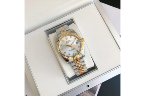 Rolex Datejust 36/28mm RG/SS Jub Sliver/Dia photo review