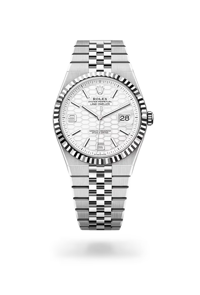 Rolex Land-Dweller 40 mm Oystersteel and white gold
