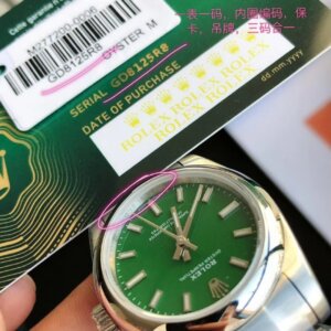 Rolex Oyster Perpetual 31/41mm SS/SS Groen/Stk