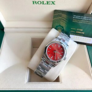 Rolex Oyster Perpetual 31/41mm SS/SS Red/Stk