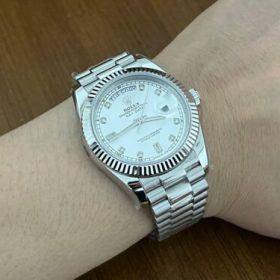Superclone Rolex Day-Date 40mm Silver Dial 41995 photo review