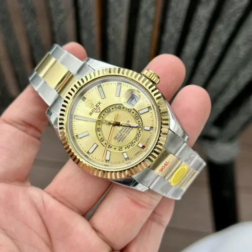 Superclone Rolex Sky-Dweller 42 mm Champagne Dial 336933 photo review