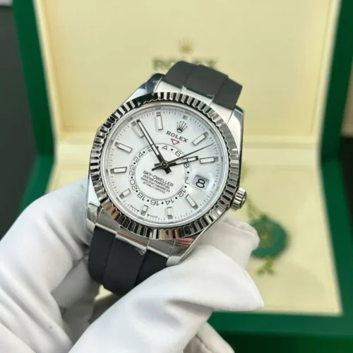 Superclone Rolex Sky-Dweller 42 mm Intense white Dial 336239 photo review