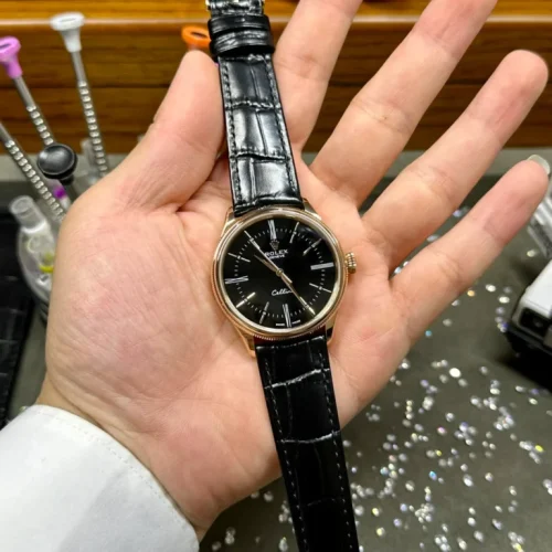 Superclone Rolex Cellini 38mm Black Dial REP016814 photo review