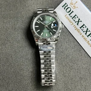 Superclone Rolex Datejust 41mm Green Dial 126334 Jubilee