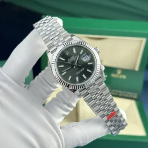 Superclone Rolex Datejust 41mm Green Dial 126334 Jubilee