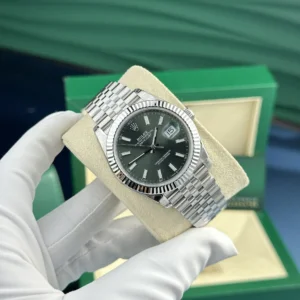 Superclone Rolex Datejust 41mm Green Dial 126334 Jubilee