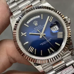 Superclone Rolex Day-Date 40 mm Cadran bleu ombré 228239