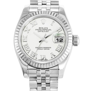 Rolex Datejust 26 mm mit weißem Zifferblatt 179174