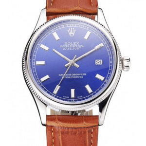 Superclone Rolex Datejust 38 mm mit blauem Zifferblatt REP016817