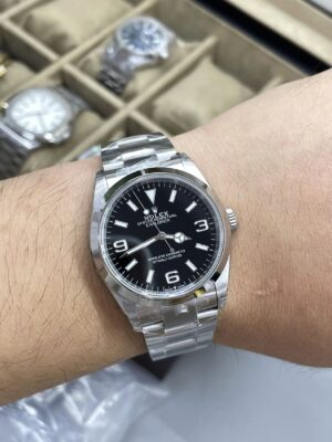 Superclone Rolex Explorer 40 mm Black Dial 128238 photo review