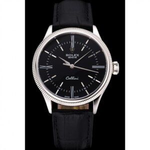 Superclone Rolex Cellini 39mm Schwarzes Zifferblatt 622654