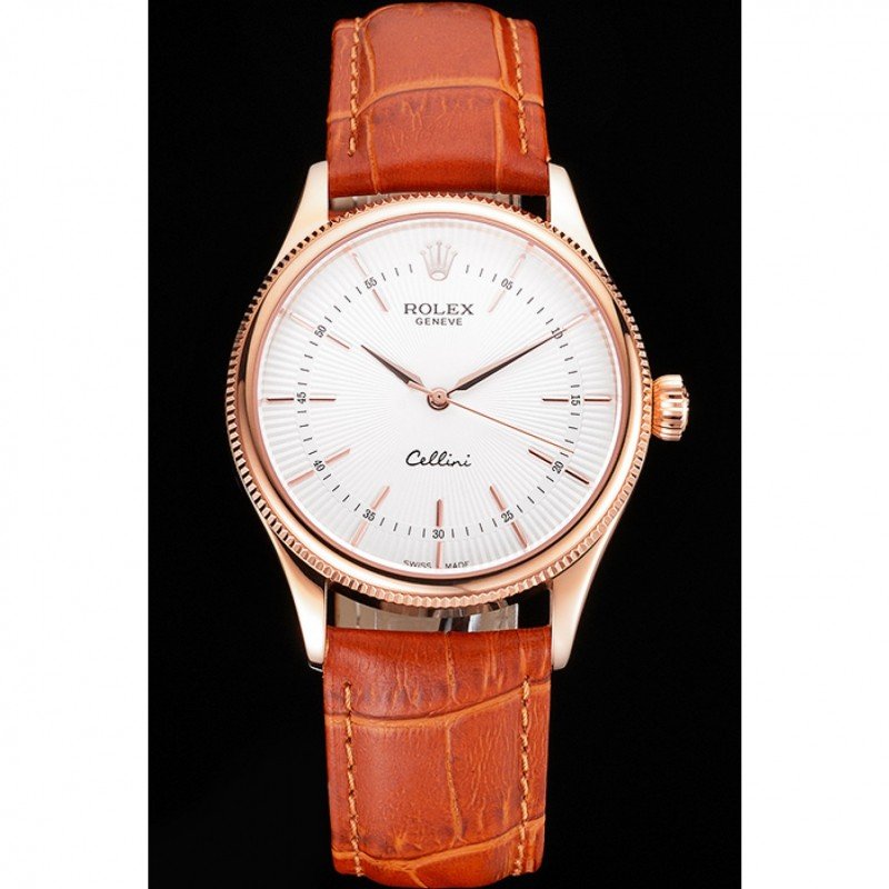Superclone Rolex Cellini 38mm White Dial REP016801