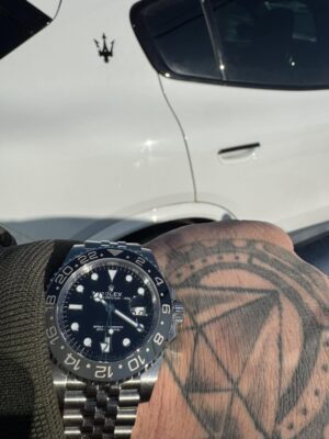 Superclone Rolex GMT-Master II 126710GRNR “Bruce Wayne” Oyster 2024 photo review