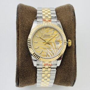 Rolex Datejust 36mm Gold Palm Motif Dial 126233