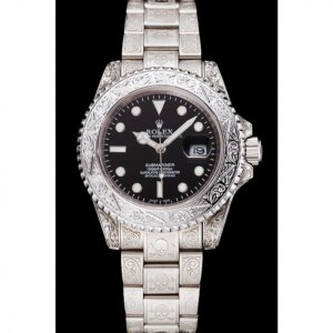 Superclone Rolex Submariner 41 mm schwarzes Zifferblatt 1454093