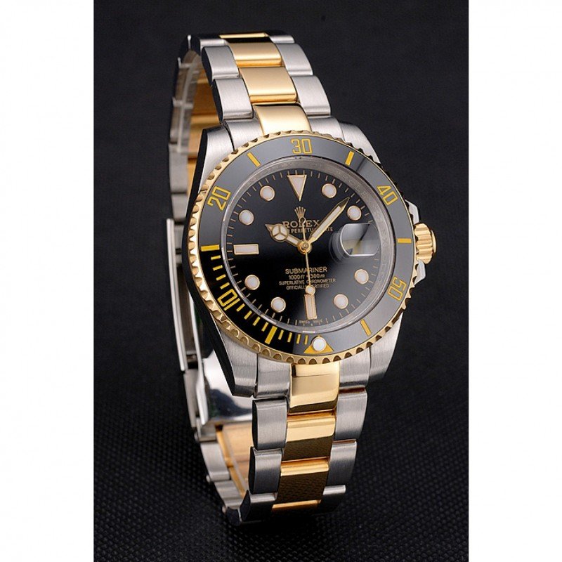 Superclone Rolex Submariner 41mm schwarzes Zifferblatt PR16233BG