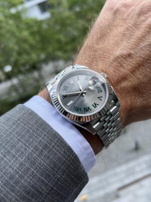 Superclone Rolex Datejust 41mm Rhodium Dial 126334 “Wimbledon” Flutted / Oyster photo review