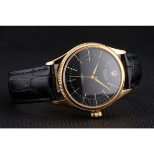 Superclone Rolex Cellini 38mm Schwarzes Zifferblatt REP016803