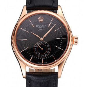 Superclone Rolex Cellini 38mm Schwarzes Zifferblatt REP016792
