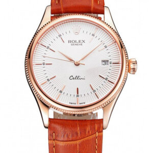 Superclone Rolex Cellini 38mm Weißes Zifferblatt REP016812