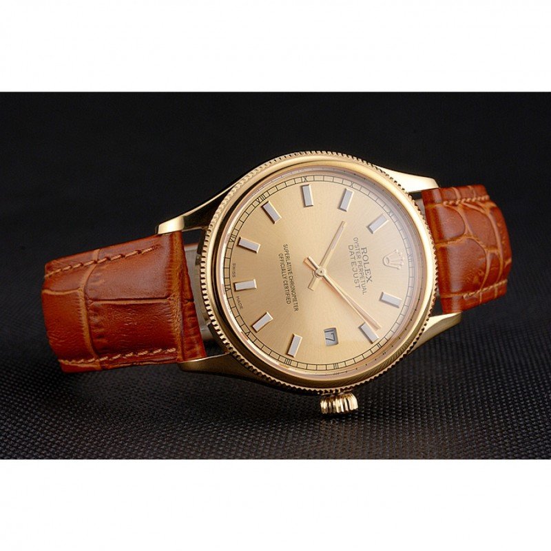 Superclone Rolex Datejust 38mm Gold Dial REP016818