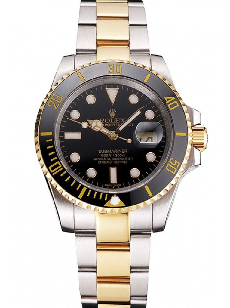 Superclone Rolex Submariner 41mm schwarzes Zifferblatt PR16233BG
