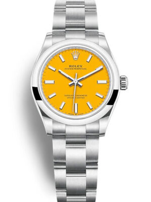 Rolex Oyster Perpetual Lady 31mm Yellow Dial 277200 photo review