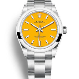 Rolex Oyster Perpetual Lady 31 mm gele wijzerplaat 277200