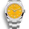 Rolex Oyster Perpetual Lady 36 mm mit gelbem Zifferblatt 126000