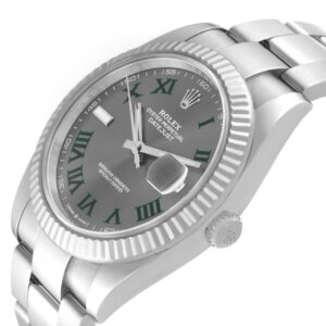 Superclone Rolex Datejust 41mm Rhodium Dial 126334 “Wimbledon” Flutted / Oyster