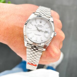 Rolex Datejust 41mm White Dial 126334 Jubilee Flutted