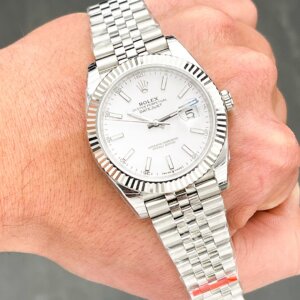 Rolex Datejust 41mm White Dial 126334 Jubilee Flutted