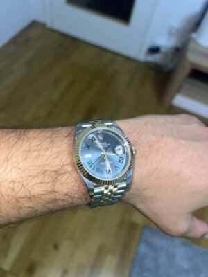 Superclone Rolex Datejust 41mm Rhodium Dial 126333 “Wimbledon” Flutted / Jubilee photo review