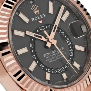 Rolex Sky-Dweller 42mm Zwarte Wijzerplaat 326235