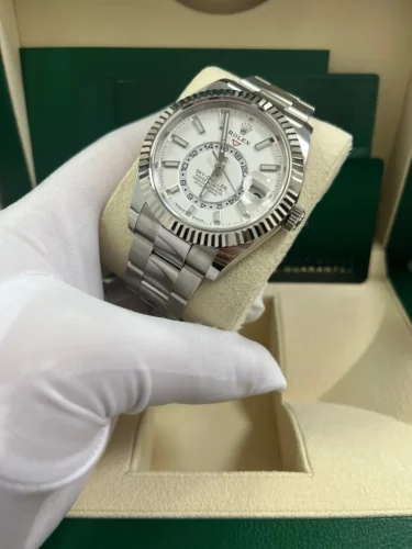 Superclone Rolex Sky-Dweller 42 mm Intense white Dial 336934 photo review