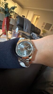 Superclone Rolex Datejust 41mm Rhodium Dial 126300 “Wimbledon” Jubilee photo review