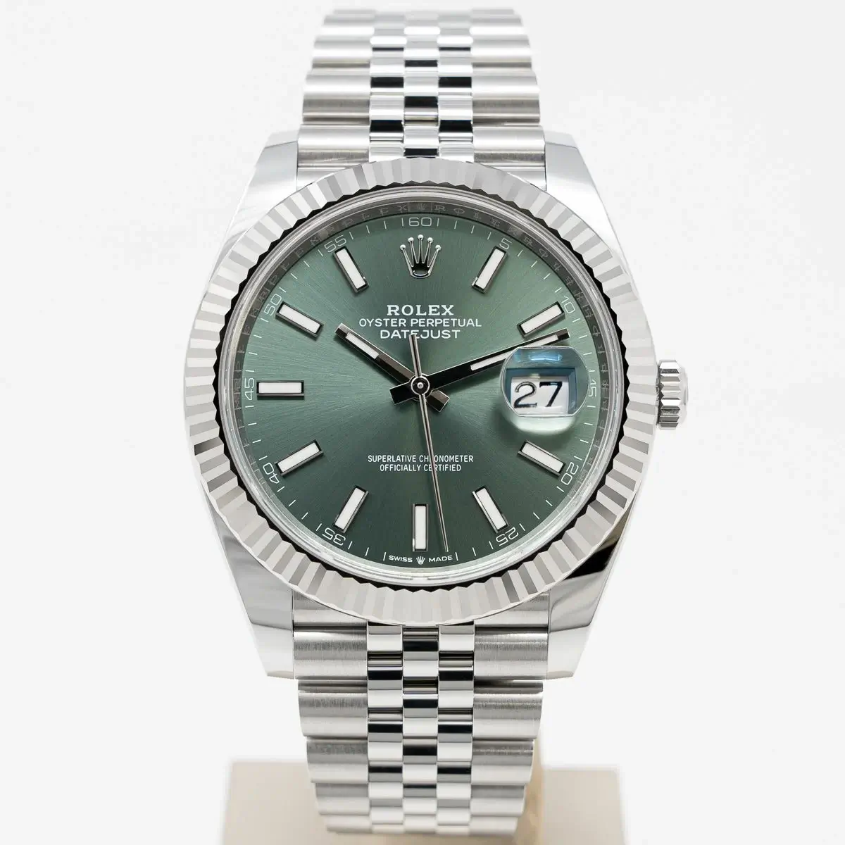 Rolex Datejust 41mm Green Dial 126334 Jubilee
