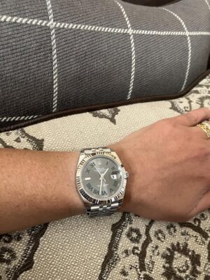 Superclone Rolex Datejust 41mm Rhodium Dial 126334 “Wimbledon” Flutted / Oyster photo review