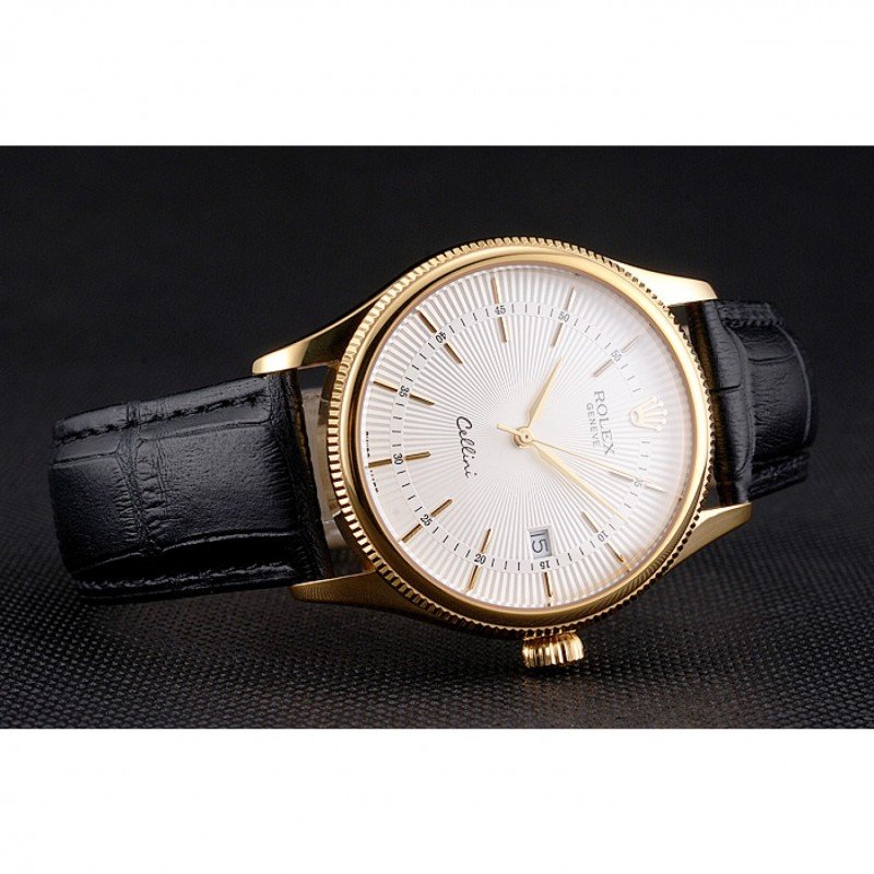 Superclone Rolex Cellini 38mm Weißes Zifferblatt REP016791