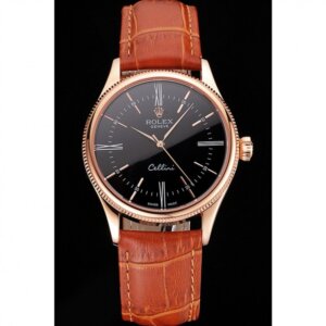Superclone Rolex Cellini 38mm Black Dial REP016794