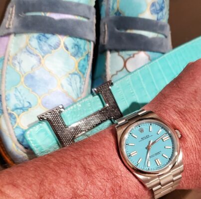 Rolex Oyster Perpetual 41mm Yellow Dial 124300 photo review